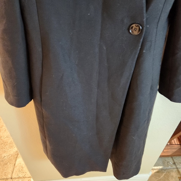 Vintage Emporio Armani Black 100% Wool Long Coat Made in Italy - Picture 6 of 12